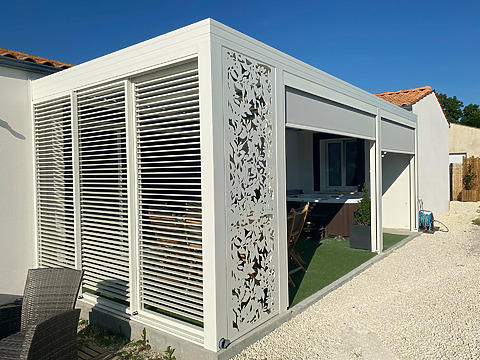 pergola pour spa adossée en Charente-Maritime